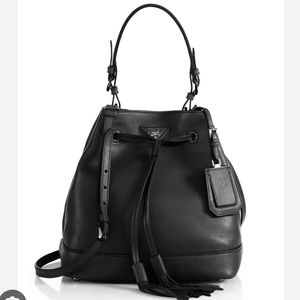 Prada City Calf Bucket Bag Purse